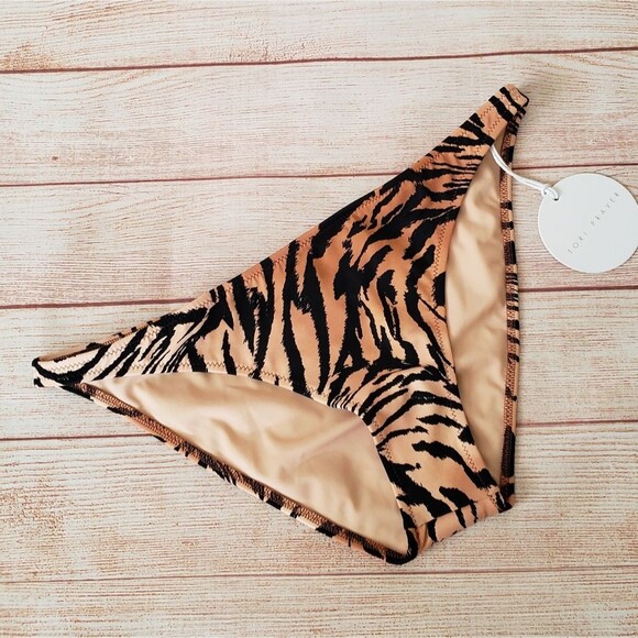 Tori Praver Tiger Print Marlow Classic Bikini Bottoms - Picture 3 of 8